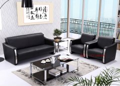 北京办公沙发组合简约真皮时尚商务会客三人位